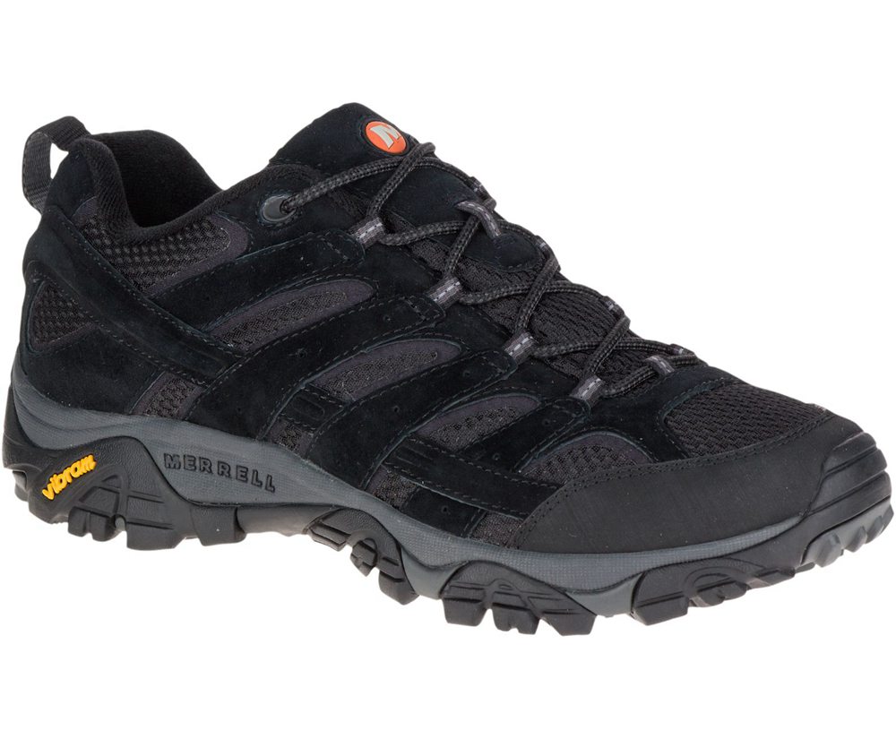 Buty Trekkingowe Merrell Męskie Czarne - Moab 2 Ventilator - 290735-FGP